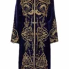 Annie's Archive 1980's Indian Blue Velvet Robe