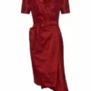 Annie's Archive 2000s Vivienne Westwood Silk Wine Wrap Dress. Rent: £55/Day