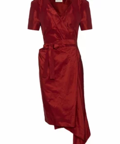 Annie's Archive 2000s Vivienne Westwood Silk Wine Wrap Dress. Rent: £55/Day