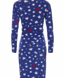 Annie's Archive Early 2000s Vivienne Westwood Red Label Star Blue Cotton Dress
