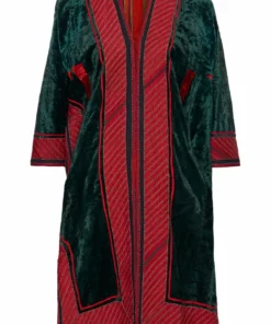 Annie's Archive 20th Century Central Asia Dark-Green Velvet Chapan
