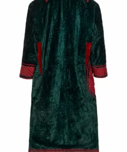 Annie's Archive 20th Century Central Asia Dark-Green Velvet Chapan