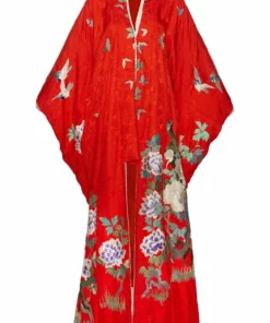 Annie's Archive 1930s Japanese Red Silk Kimono With Sash