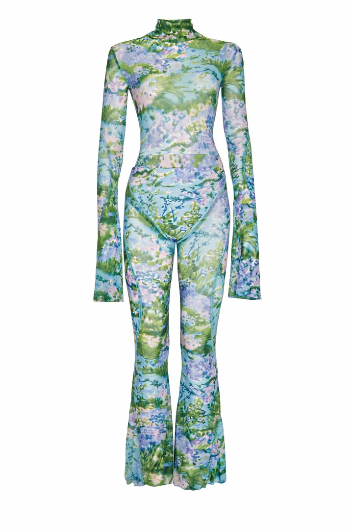 Richard Quinn Monet Mesh Flared Pants 11 Richard Quinn Monet Mesh Flared Pants