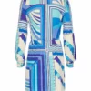 Annie's Archive 1960s Pucci Wool Jersey Blue Printed Summer Dress
