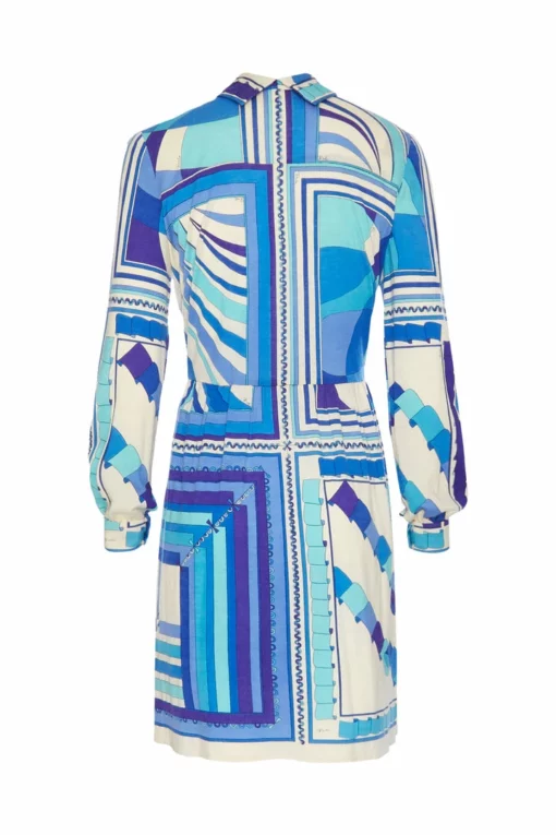 Annie's Archive 1960s Pucci Wool Jersey Blue Printed Summer Dress 1 Annie's Archive 1960s Pucci Wool Jersey Blue Printed Summer Dress