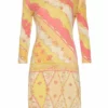 Annie's Archive 1960s Pucci Wool Jersey Peach Printed Summer Dress