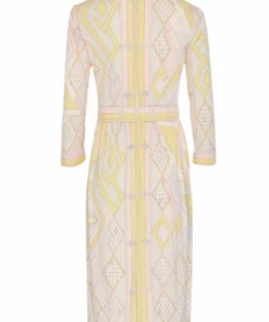 Annie's Archive 1960s Pucci Wool Jersey Yellow Printed Summer Dress