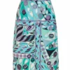 Annie's Archive 1960s Pucci Teal Printed Cotton Skirt