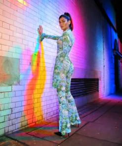 Richard Quinn Monet Mesh Flared Sleeves Bodysuit 15 Richard Quinn Monet Mesh Flared Sleeves Bodysuit