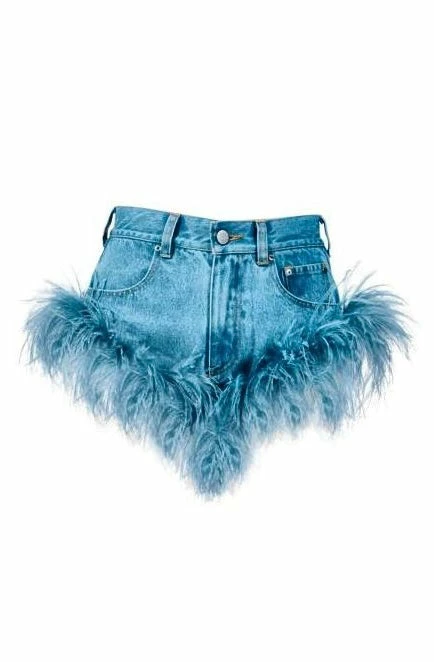 Area Feather Trim Hot Short 6 Area Feather Trim Hot Short