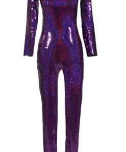 Jack Irving Purple Sequin Catsuit