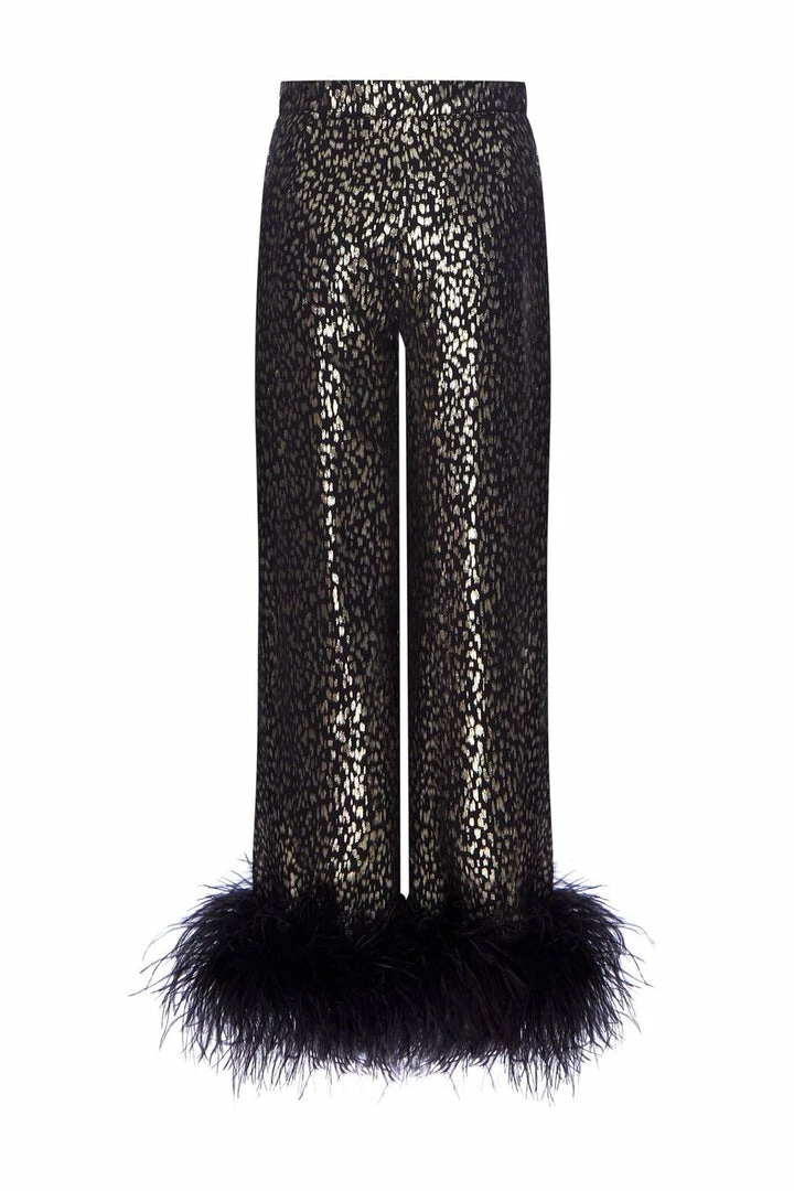 Taller Marmo Liza Feather-Trimmed Trousers 3 Taller Marmo Liza Feather-Trimmed Trousers