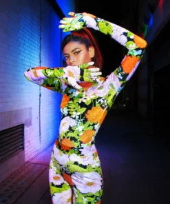 Richard Quinn Orange Pastel Glove Top