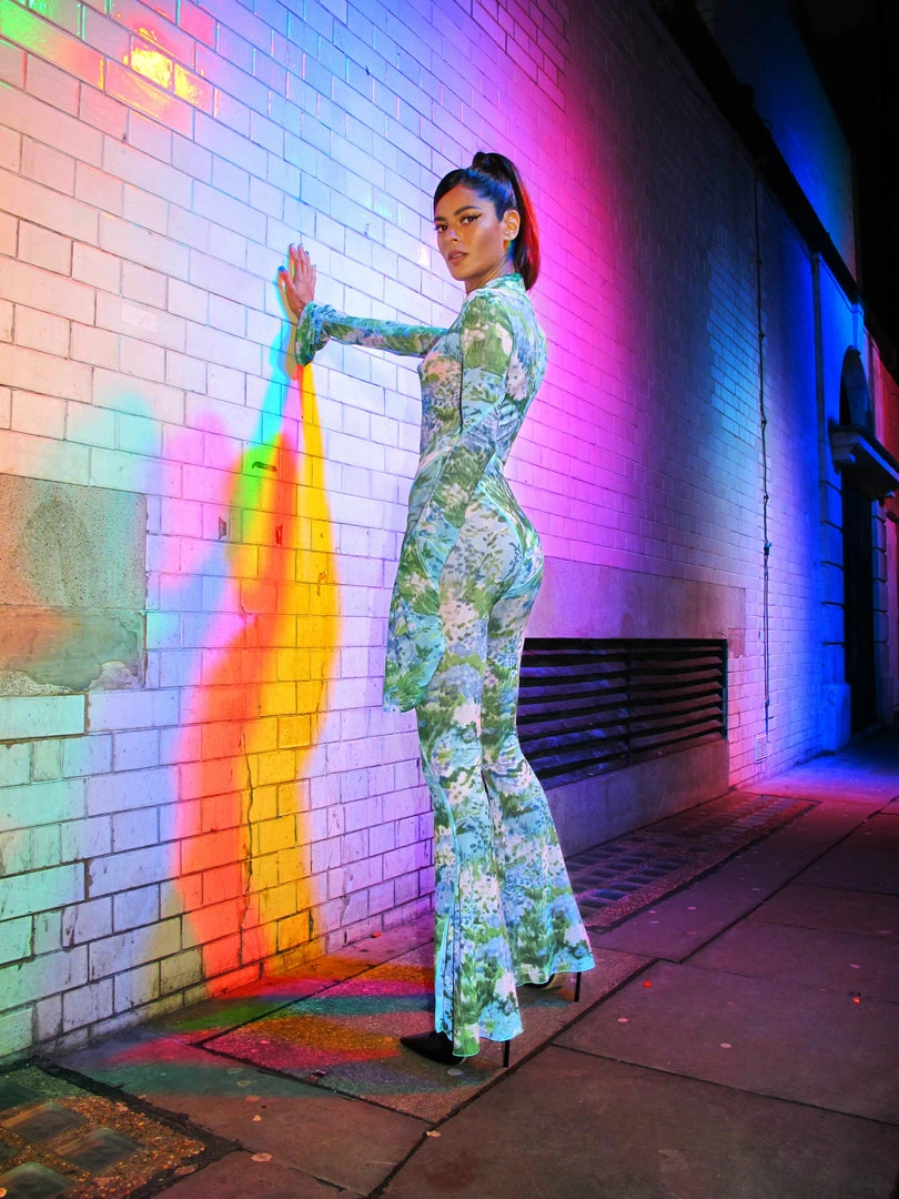 Richard Quinn Monet Mesh Flared Pants 8 Richard Quinn Monet Mesh Flared Pants