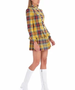 Amuse Bouche Tartan Yellow Corset Top