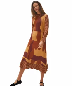 HELMSTEDT Long Dress Long Sleeves- Yellow Glaze