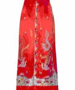 Annie's Archive 1960s High Waisted Embroidered Skirt