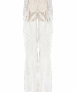 Annie's Archive Emilio Pucci White Embroidered Pants