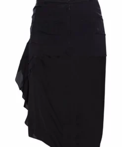 Annie's Archive Yves Saint Laurent Black Ruched Skirt