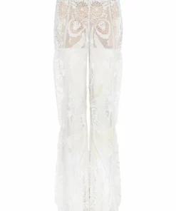 Annie's Archive Emilio Pucci White Embroidered Pants