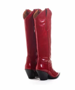 Toral Red Patent Leather Knee-High Boots